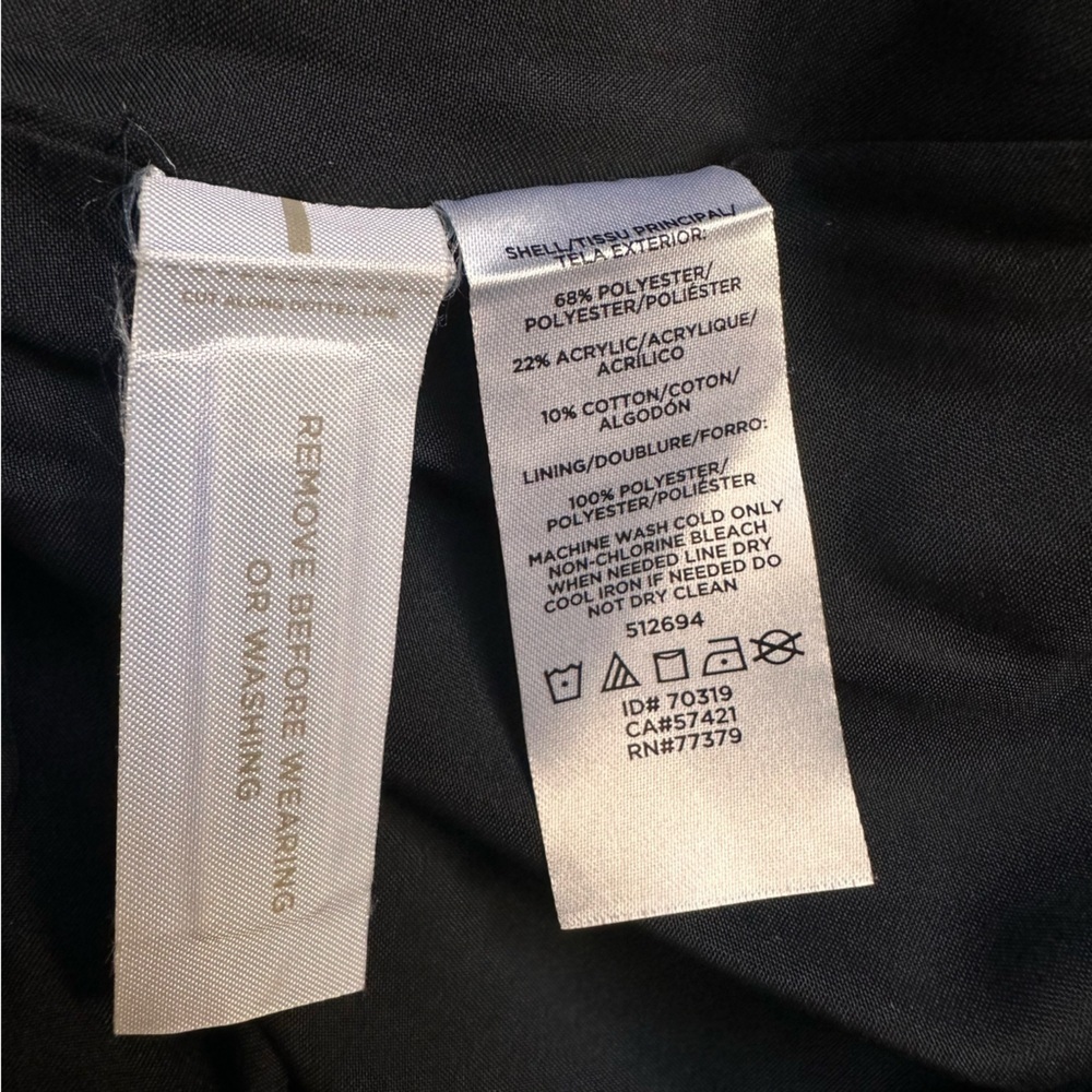 Ann Taylor Petite Tweed Mini Skirt Black White Metallic 2P Button Detail Lined - Picture 8 of 9
